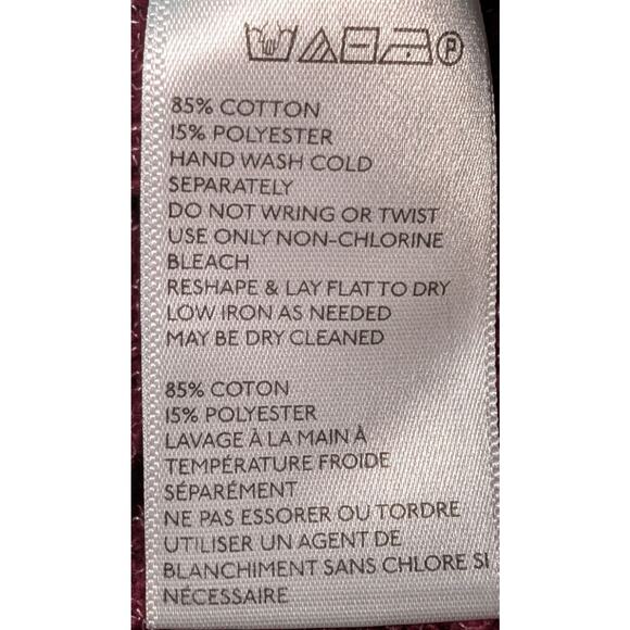 Womens Urban Outfitters BDG Ivy Cotton Blend Maroon Open Front Cardigan Size L - Picture 3 of 4